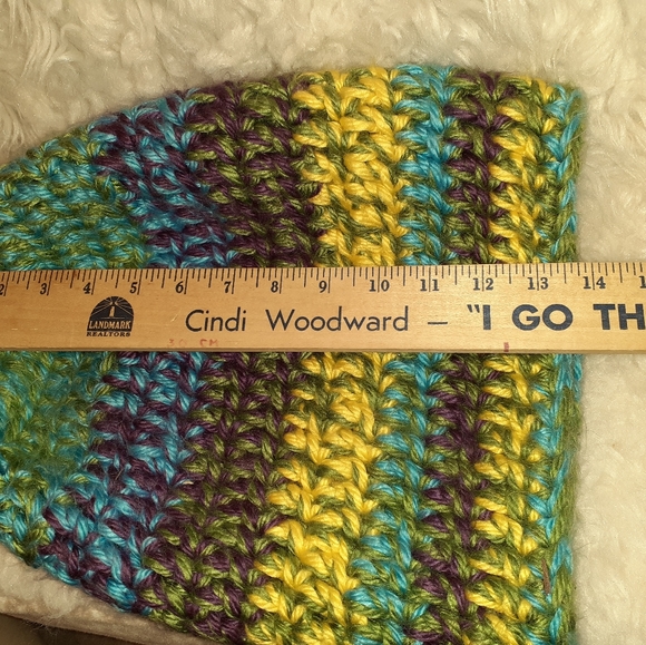 Knit cap slouchie Got Dreads! Tuck em all in this gorgeous hand knit hat - Picture 5 of 5